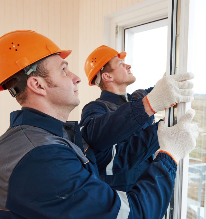 2 glaziers working